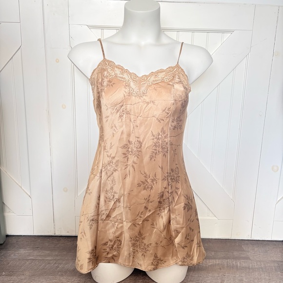 Victoria’s Secret Gold Satin Slip – Small | Boudoir Glam 90s Supermodel Lingerie - Picture 2 of 9